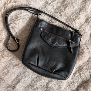 Black Leather Shoulder Bag